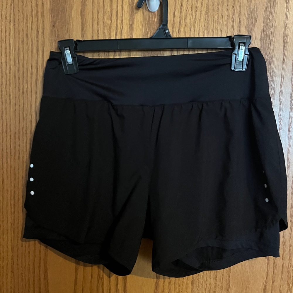 black athletic shorts